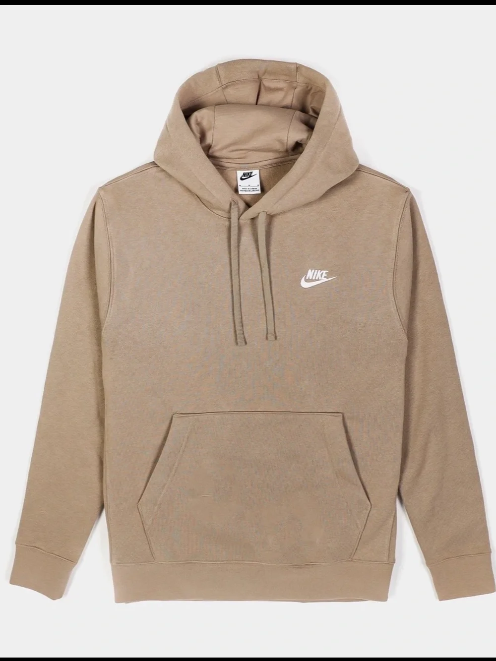 Nike Tan Hooded Pullover with White Swoosh - Picture 1 of 4